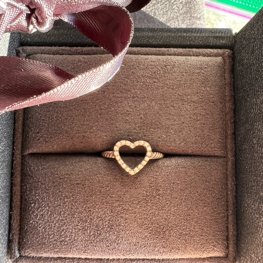 David Yurman diamond heart ring